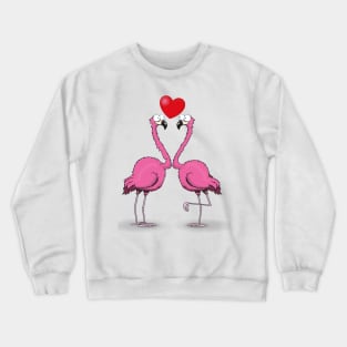 Love Flamingos Crewneck Sweatshirt